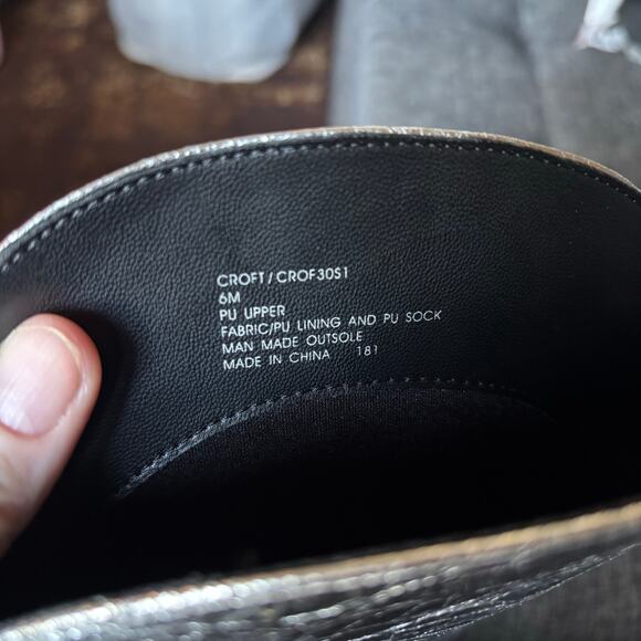 NWOB Steve Madden Croft Silver Metallic Pointed Toe Knee High Boots Women’s 6M - Picture 9 of 9